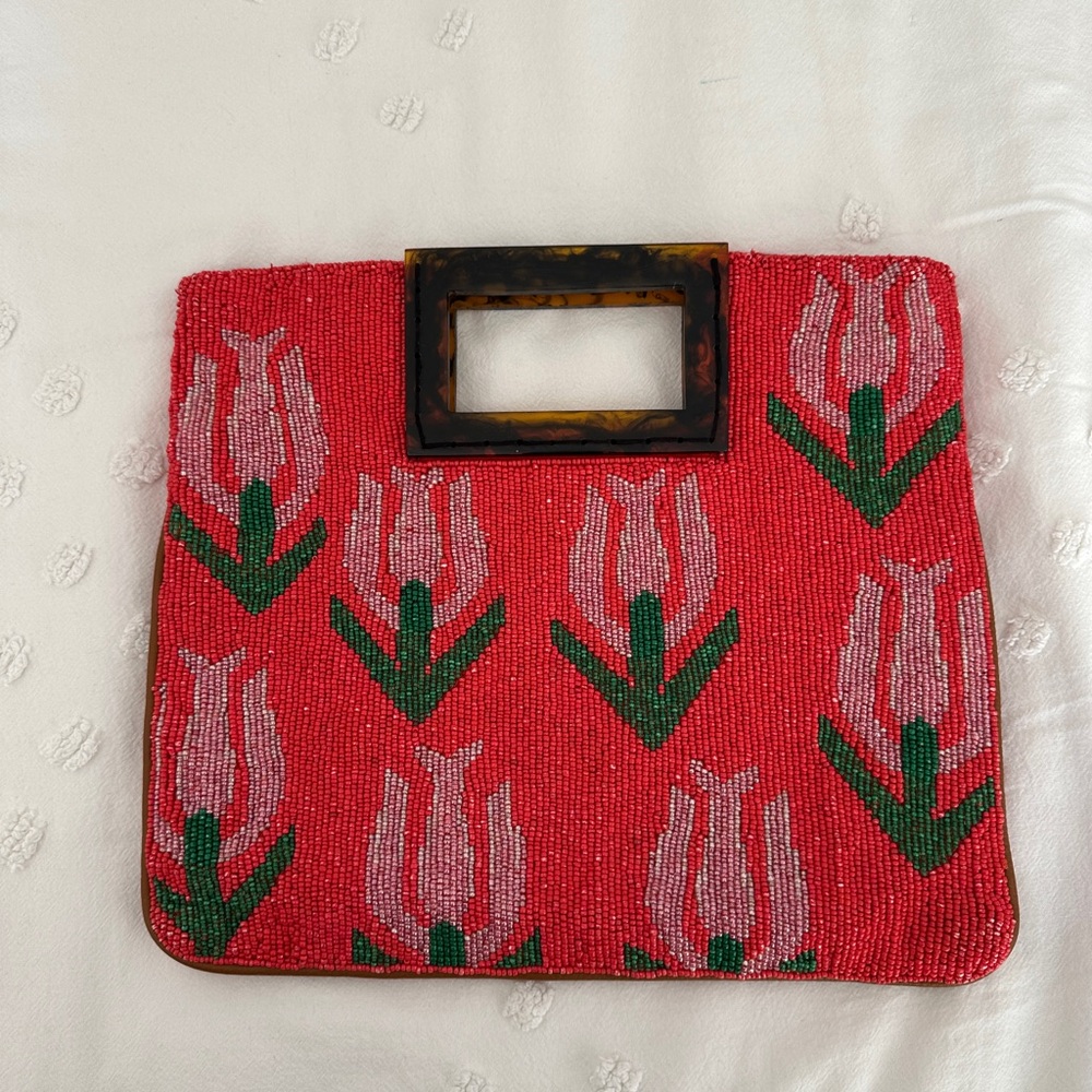 Red Beaded Bag/Clutch
